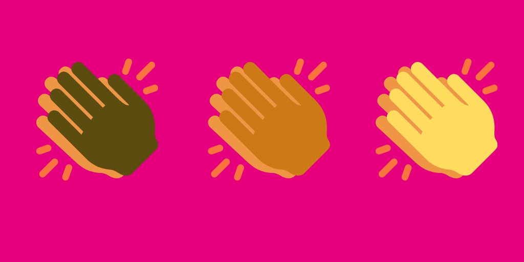 Three emoji handclaps
